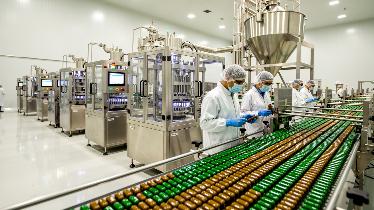 GMP-certified Ayurvedic supplement tablet and capsule production line