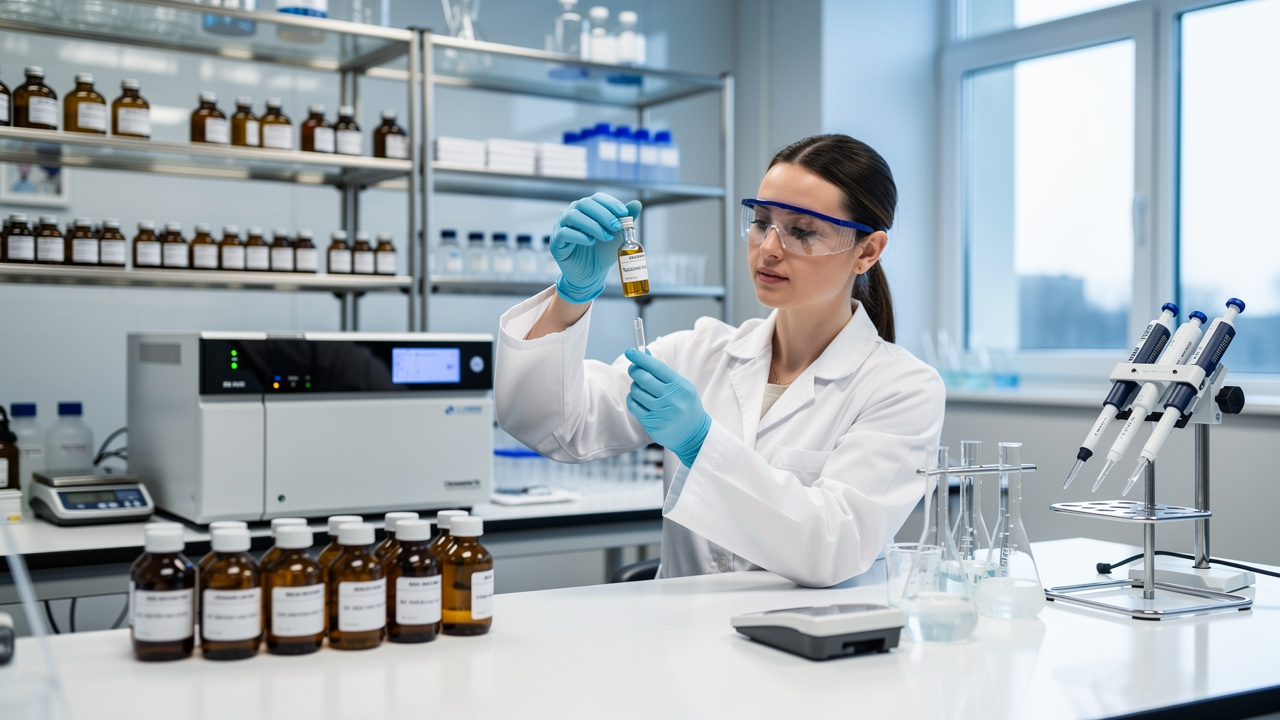 Quality control laboratory testing herbal nutraceutical samples